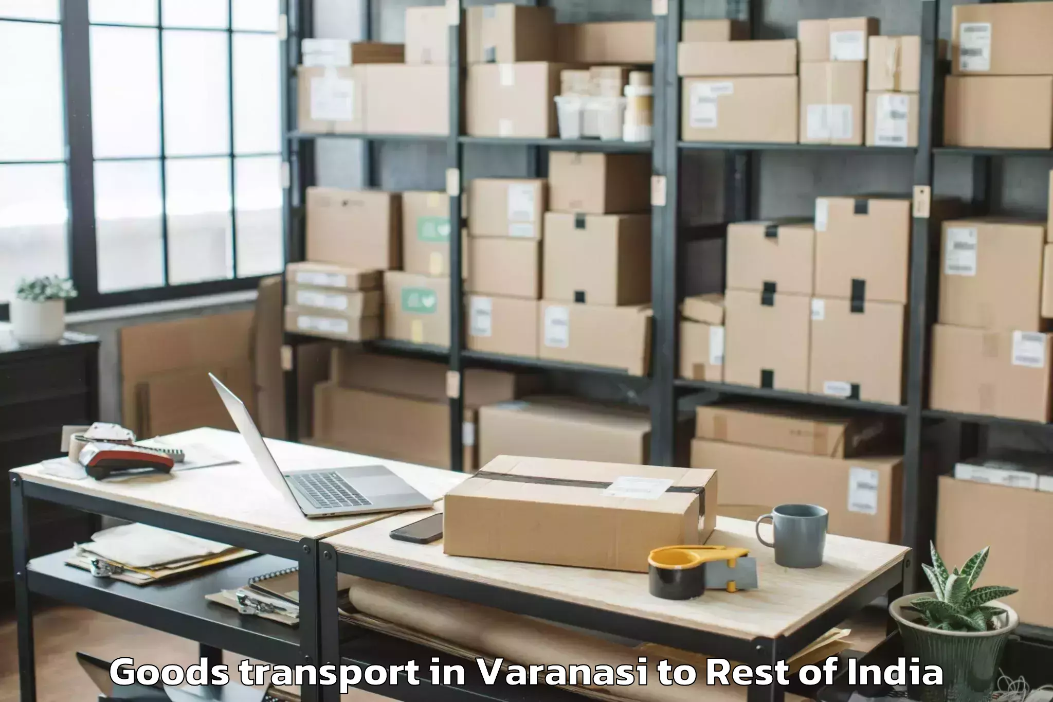 Top Varanasi to Rebo Perging Goods Transport Available